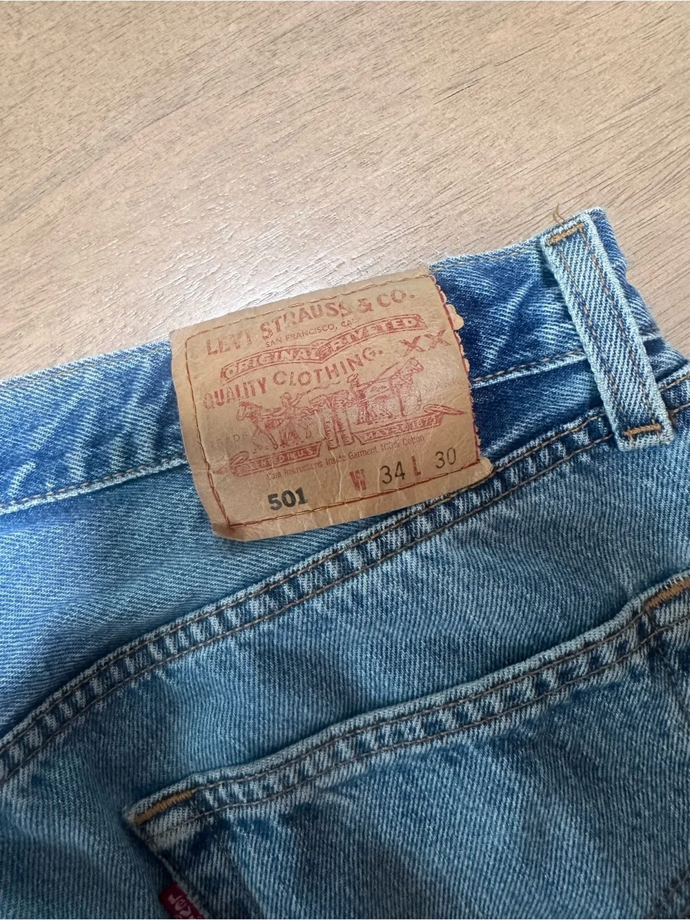 Vintage Levi’s 501 Jeans Made In USA W34 L30 Straight Leg